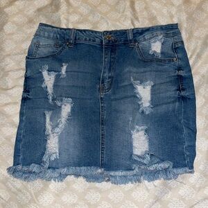 Wax Jean Everyday Denim Mini Skirt